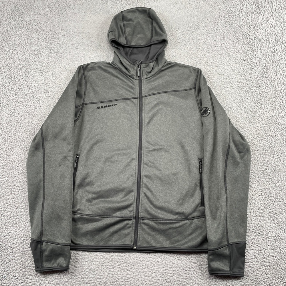 Mammut Jacket Mens 2XL Gray Polartec Thermal Pro Full Zip Fleece 1010-16340